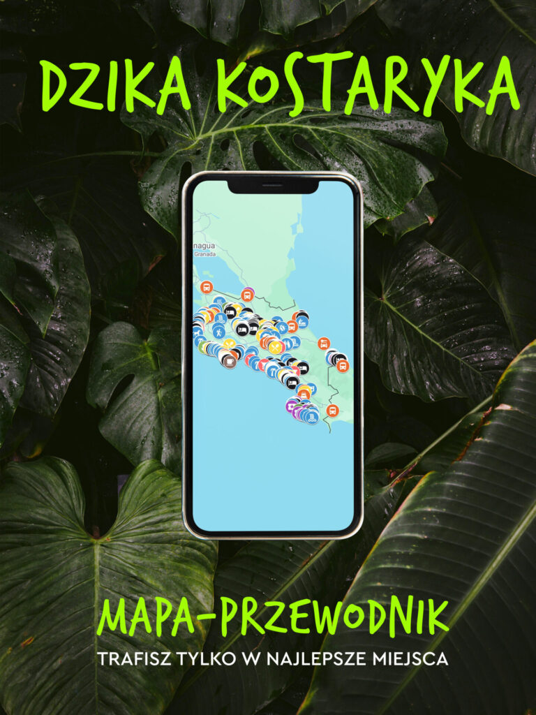 mapa przewodnik pinezkownik po kostaryce najpiekniejsze miejsca atrakcje co warto zobaczyc